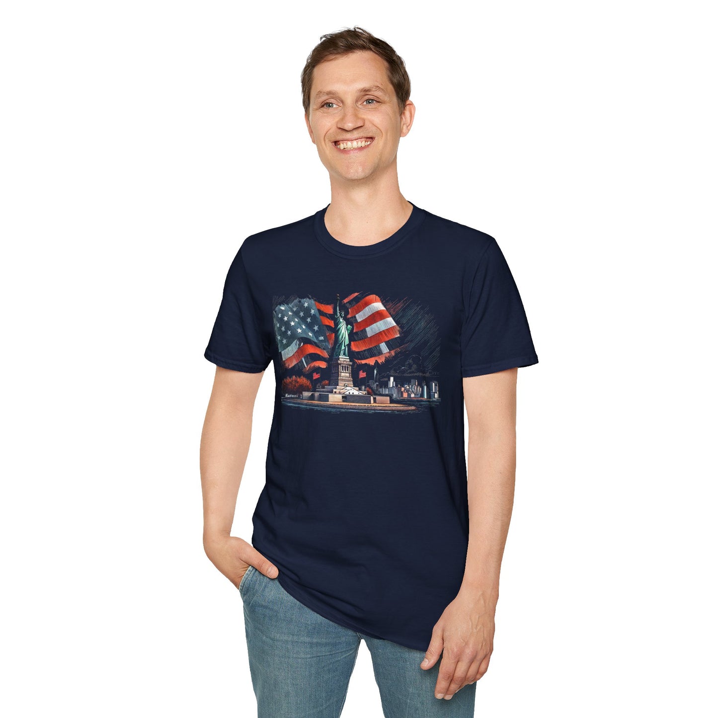 Land of the Free - Unisex Softstyle T-Shirt